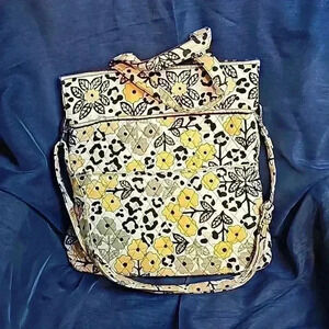 Yellow Vera Bradley Whitney Large Capacity Tote with Inside & Outside Pockets